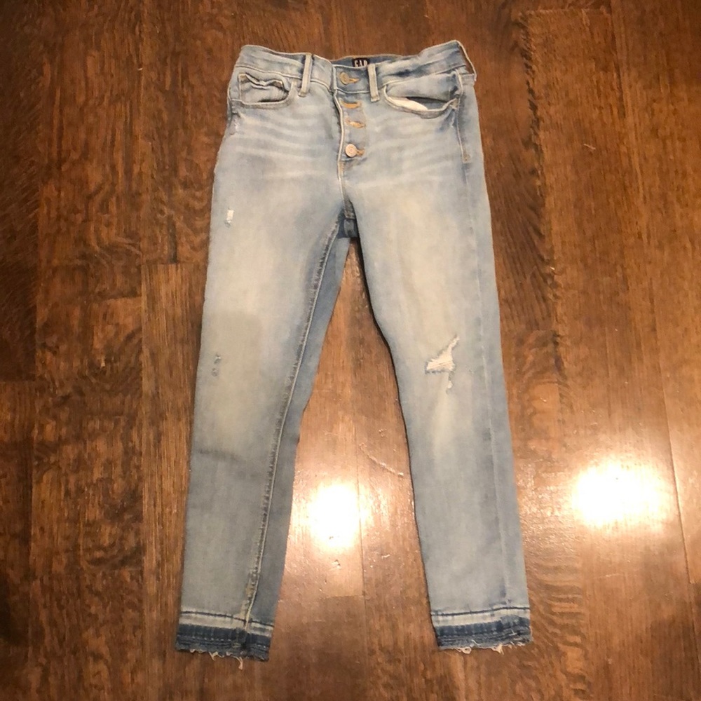 gap stretch high rise ankle jeggings